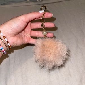 Michael Kors pompom keychain